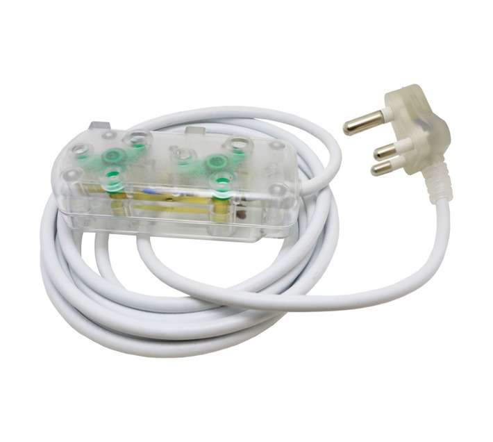 Ellies Electronics FEE2X/3CR Extension Lead - Clear (3000mm)