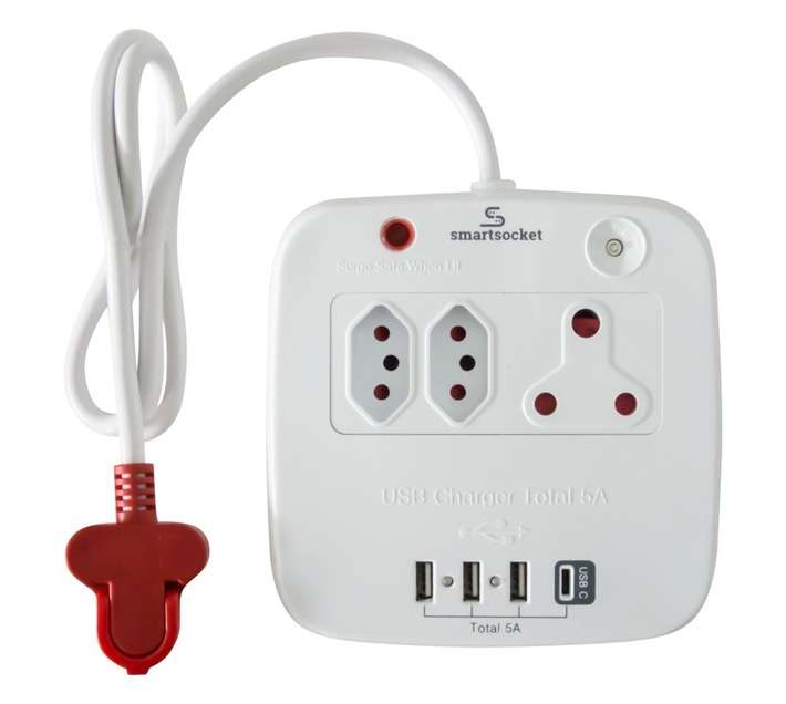 Smartsocket Compact 5A USB Power Hub - White