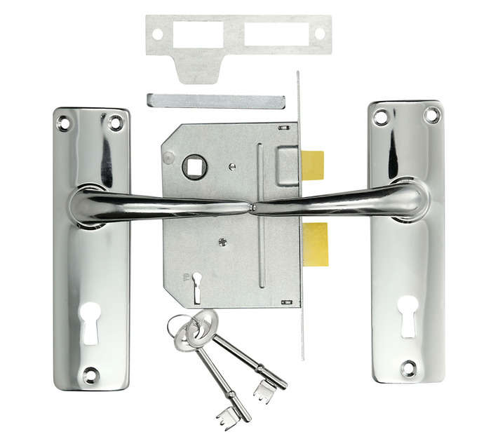 Builders LOCSET-ST2LCP-10PK 10 x Con/Box 2 Lever Door Lock