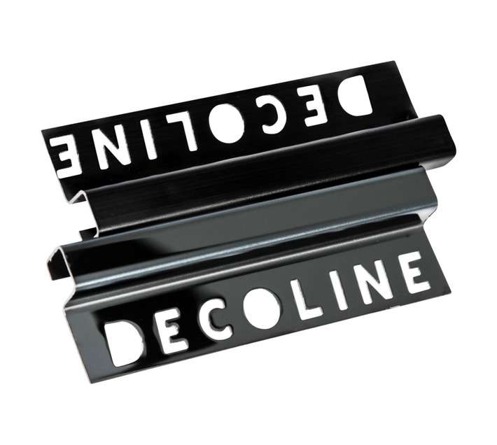 Decoline Square Edge Trim - Brushed Black (12 x 12 x 2500mm)
