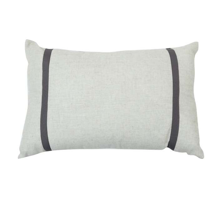 Twill/C Scatter Cushions - Black/Natural (500 x 500mm)