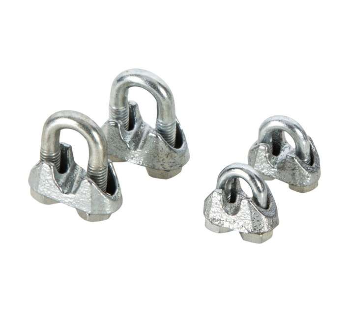 Active Hardware 8 x Small Body Rope Clamps - Silver (22.5 x 18 x 10mm)