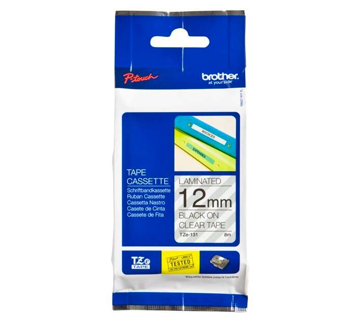 Brother TZE-131 Laminated Tape - Clear (12mm x 8m)