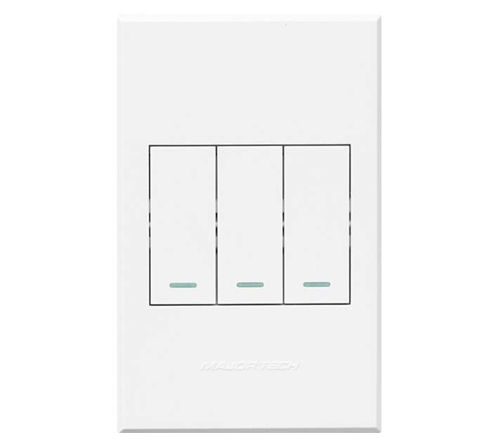Veti 3 Series 3 Lever 1 Way Switch - White (100 x 50mm)