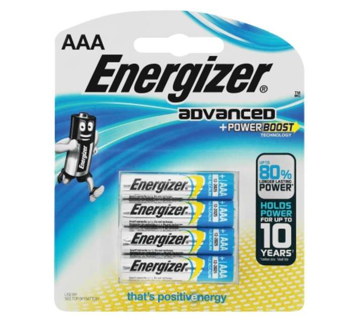 Energizer Max Plus 4 x Alkaline Batteries (AAA)
