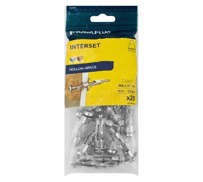 Rawlplug 20 x Interest Hollow Cavity Wall Anchor (M6 x 37mm)