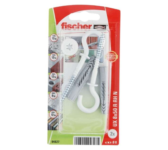 Fischer UX 8X50 RH N K Plug and Hook Nylon