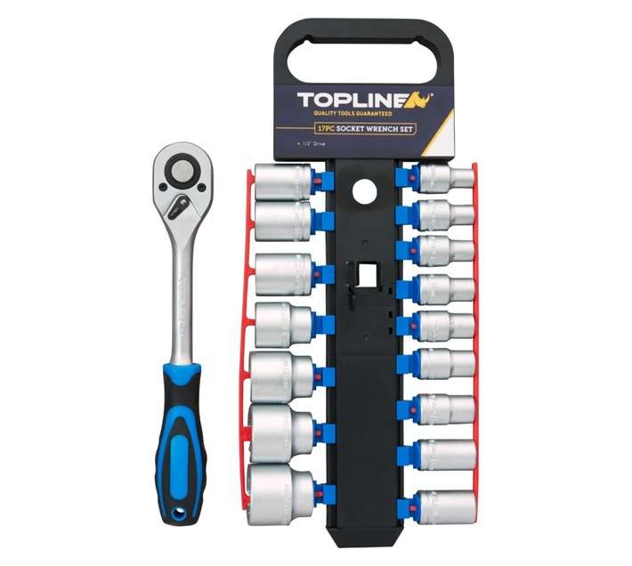 Topline Socket Set 1/2 Inch Drive (17 Piece)