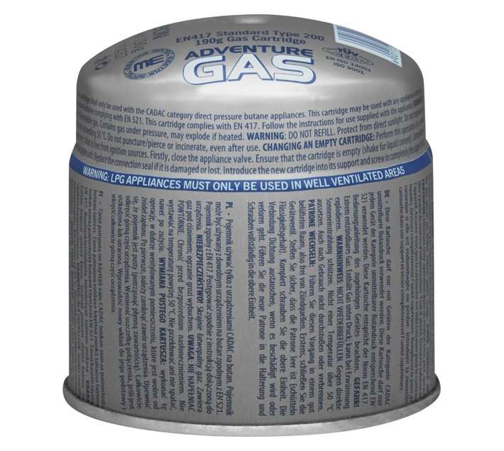 Cadac CA190 Gas Cartridge - Silver