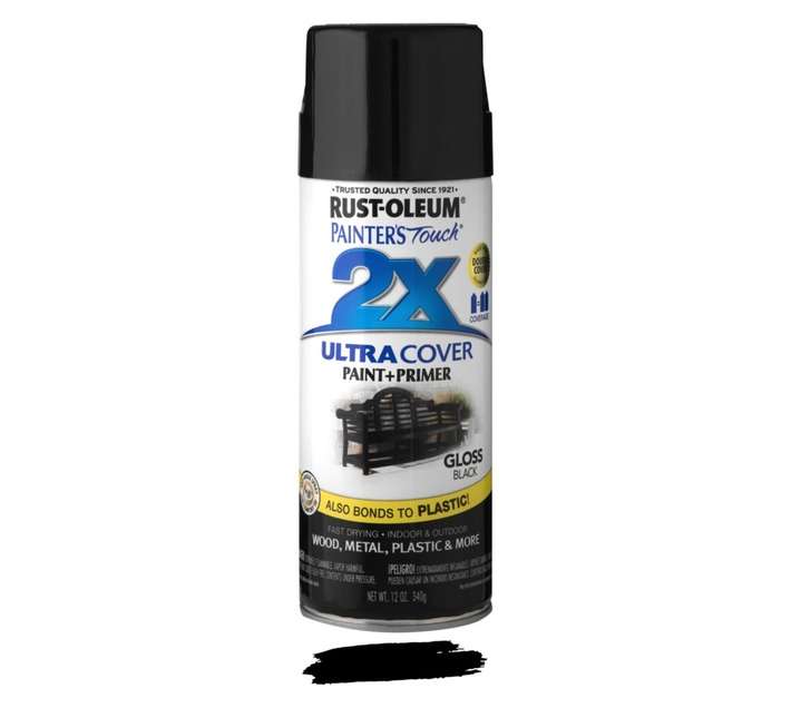 Rust-Oleum Spray Paint Touch 2X Ultra Cover - Gloss Black (340g)