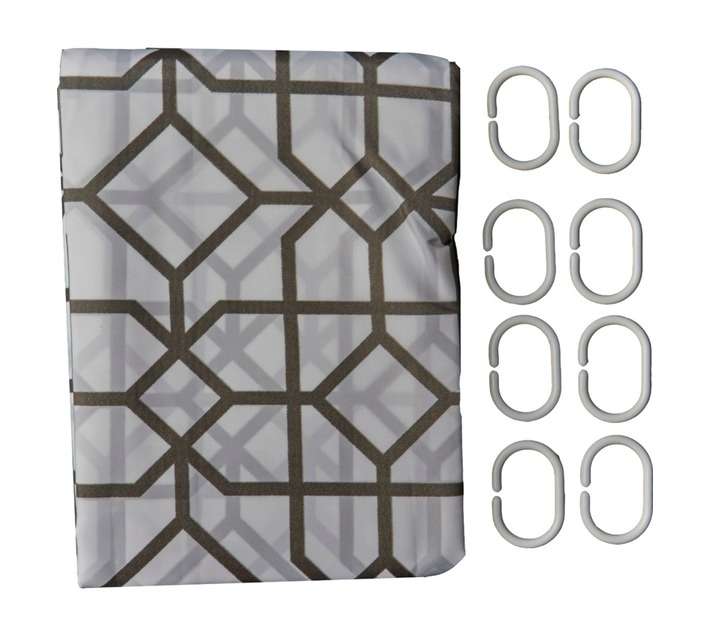 Dejay Polyester Shower Curtain - Beige