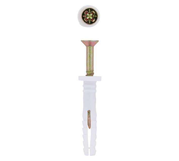 Eureka 750 x Nail-In Rimmed Plug - White (6 x 35 x 6mm)