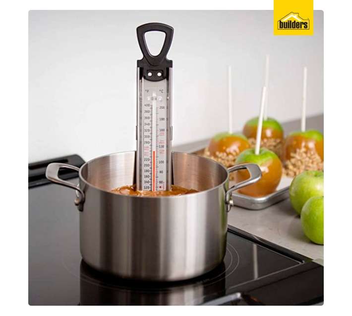 Lifespace Precision Stainless Steel Candy or Jam Thermometer - Silver/Black