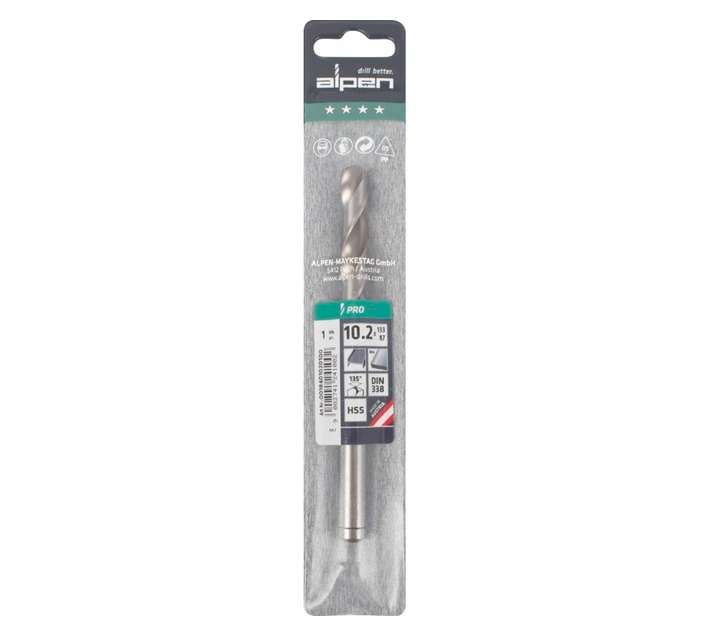 Alpen HSS Pro Split Point Jobber Drill Bit (133 x 10.2mm)