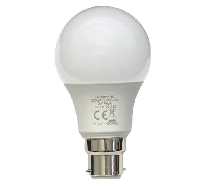 Major Tech A60 B22 LED Globe - Cool White (9W)