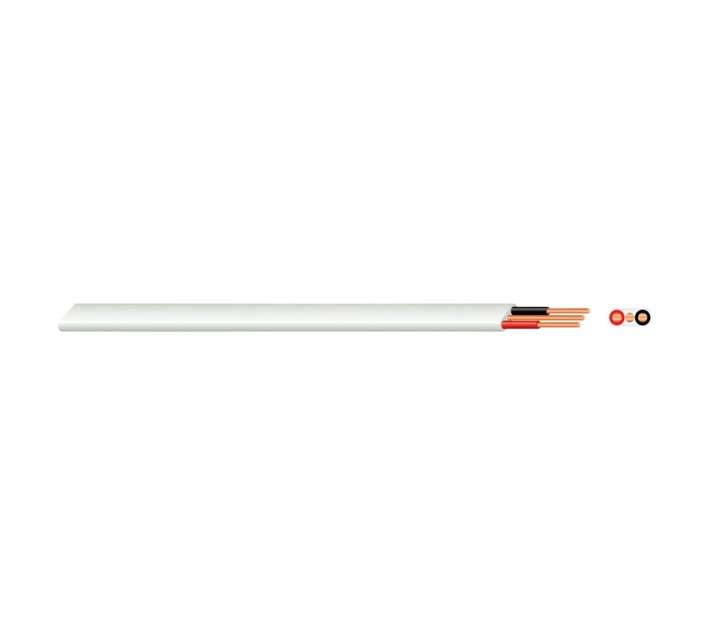 Flat Twin Earth - White (2.5mm) (Price Per Meter)