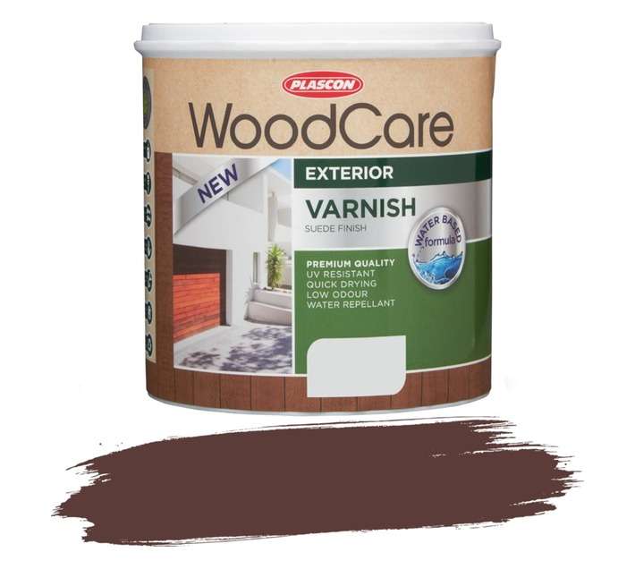 Plascon WoodCare Sunproof Varnish Suede - Mahagony (1L)