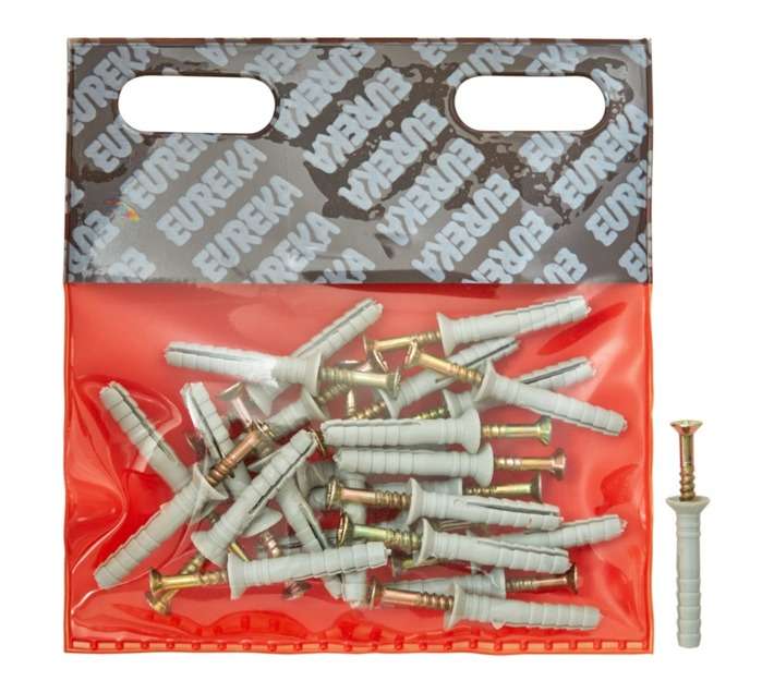 Eureka 6U10 5 x 30mm Nail In Nylon Countersunk (25 Pack)
