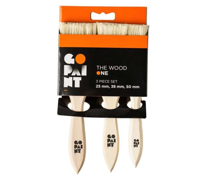 Go Paint 3 Piece Wood One Brush Set (250mm)