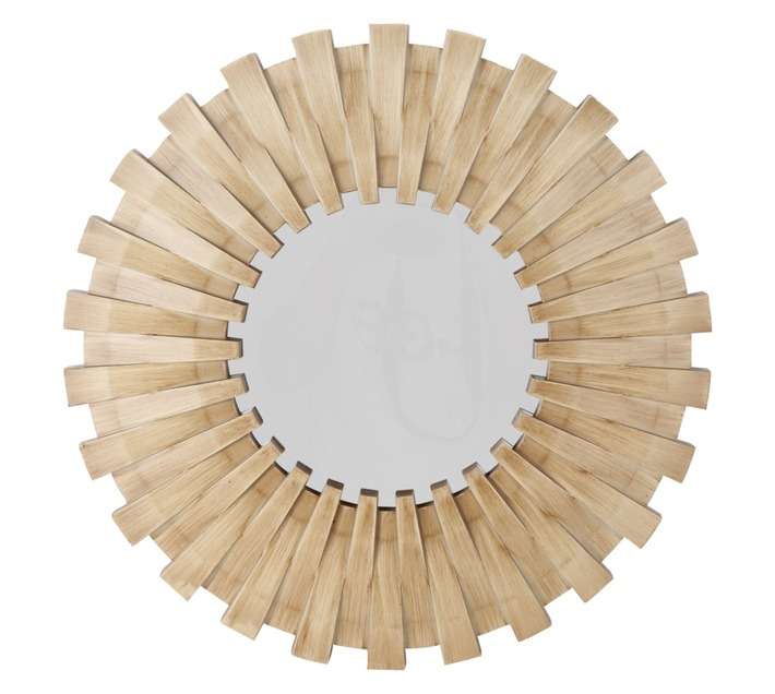 Design House DH9890 Woodgrain Sunburst Mirror (490mm)