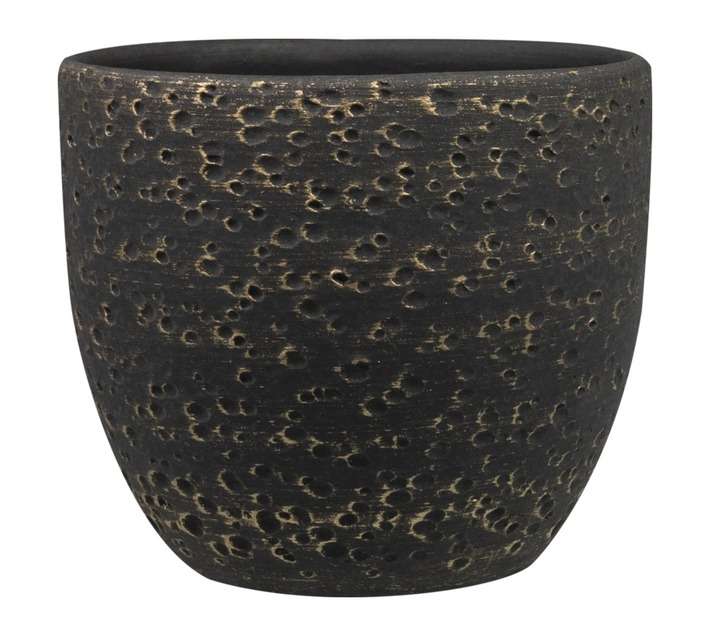Ter Steege Rinca Pot - Shiny Black (150 x 150 x 130mm)