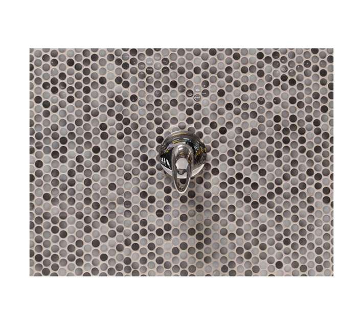 Douglas Jones 309 Penny Round Mix Mosaic Tile - Diamond Grey (19mm)
