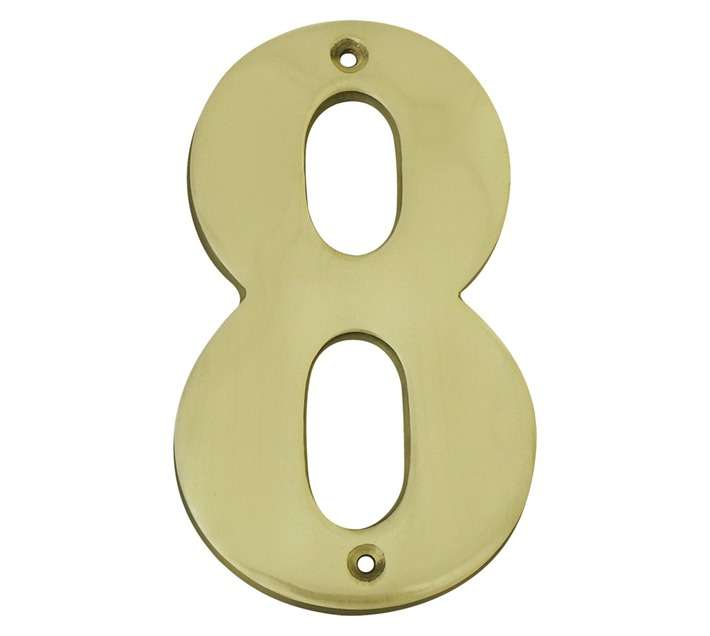 Euro Brass Numeral 8 - Aluminium (175mm)