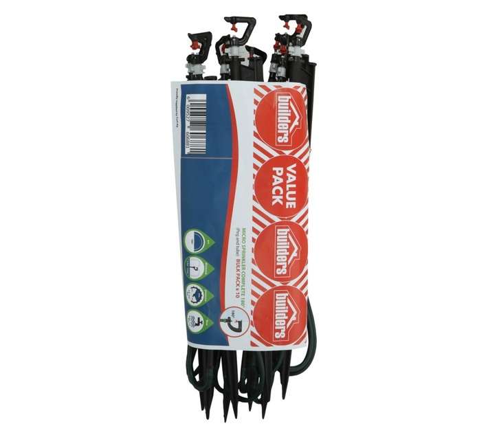 Micro 10 x Peg and 180 Degree Sprinkler - Red