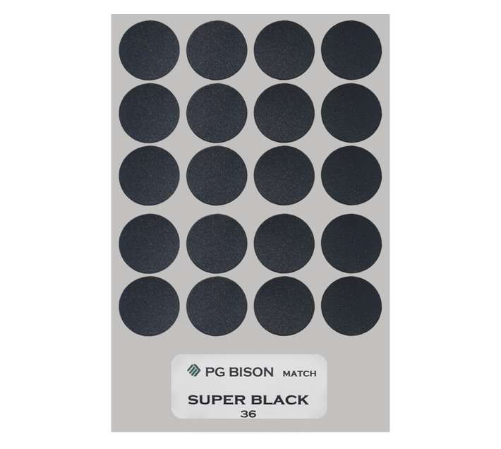 FIT 36 x Stick On Cover Caps - Super Black (14mm)