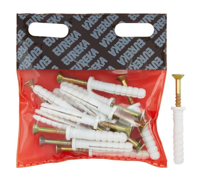 Eureka 6R61 8 x 45mm Nail In Rimmed - White (15 Pack)
