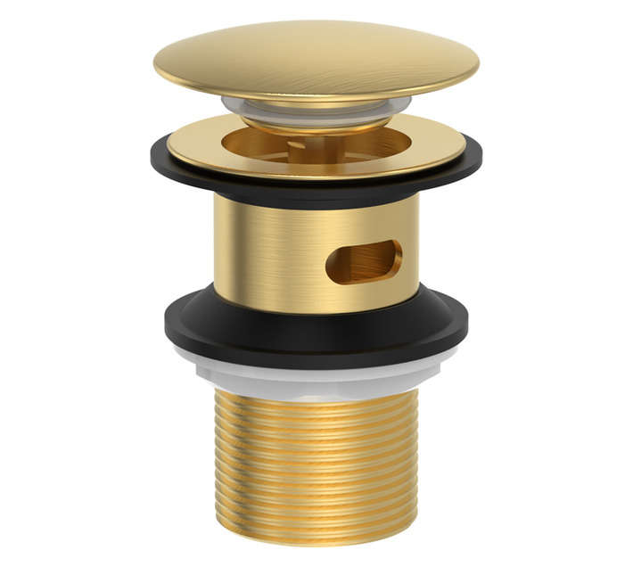 SLOTTED CLICK WASTE BR GOLD