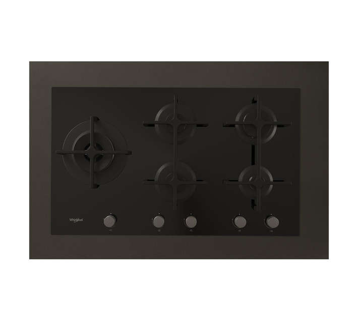 Whirlpool 5 Gas Burner Hob Black