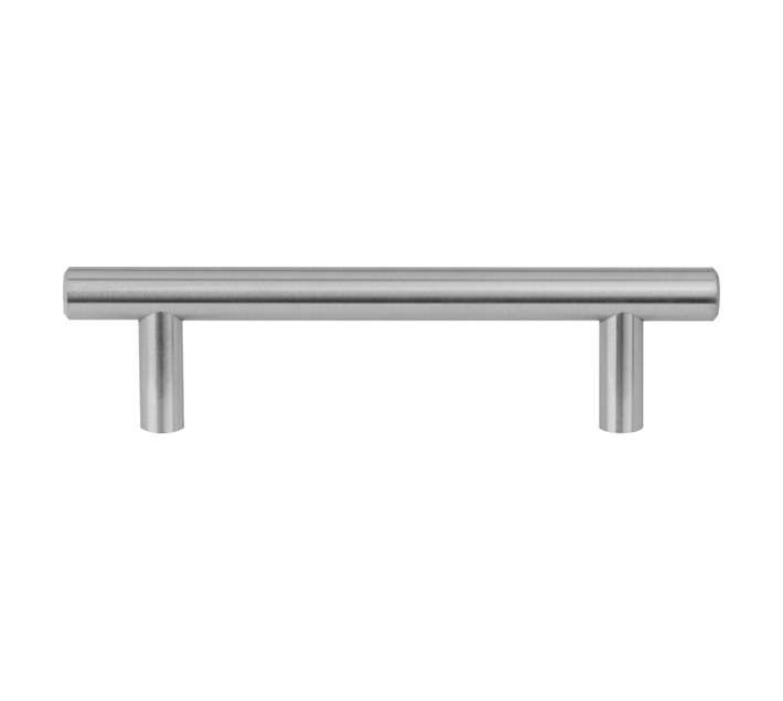 Home and Kitchen Mild Steel Bar Handle - Silver (96mm)