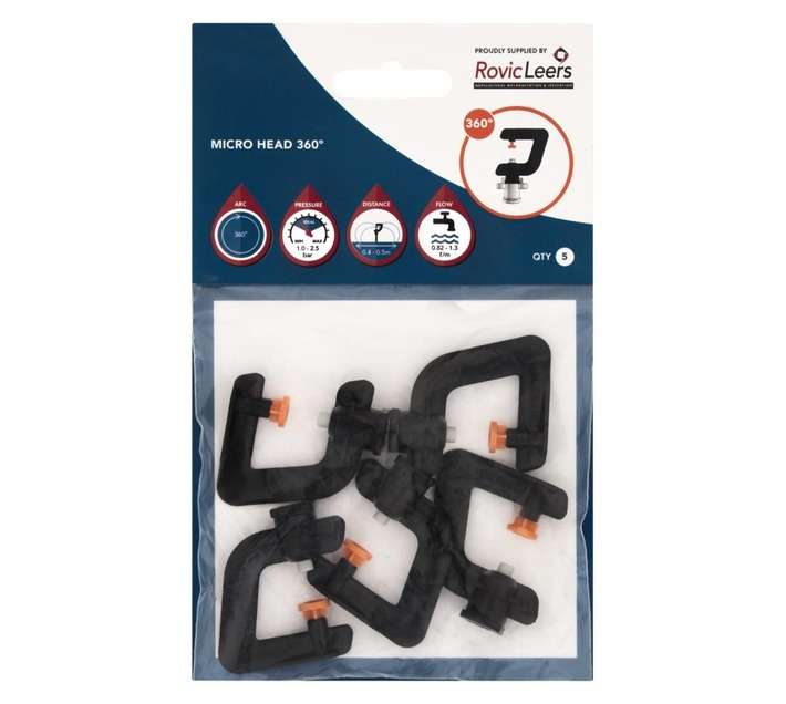 Hunter 5 x 360 Degree Micro Sprinkler Heads - Orange