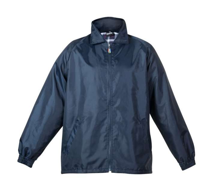 Windbreaker With Flannel Lining - Navy (Large)