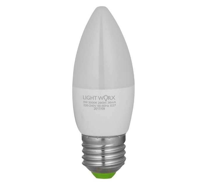Lightworx LED Candle 3w E27 - Warm White
