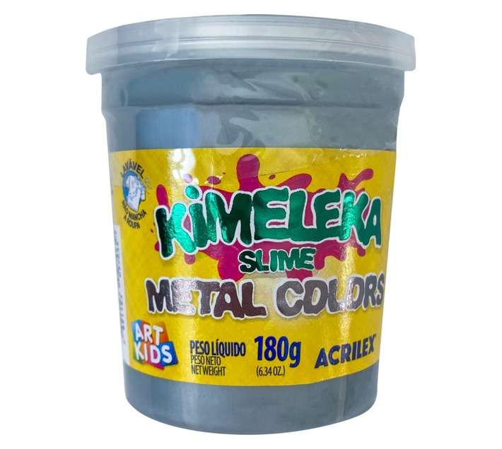 Acrilex Kimeleka Metallic Slime - Silver (180g)