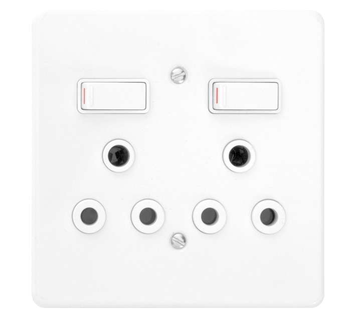 Lesco 4x4 Double White Socket - Steel