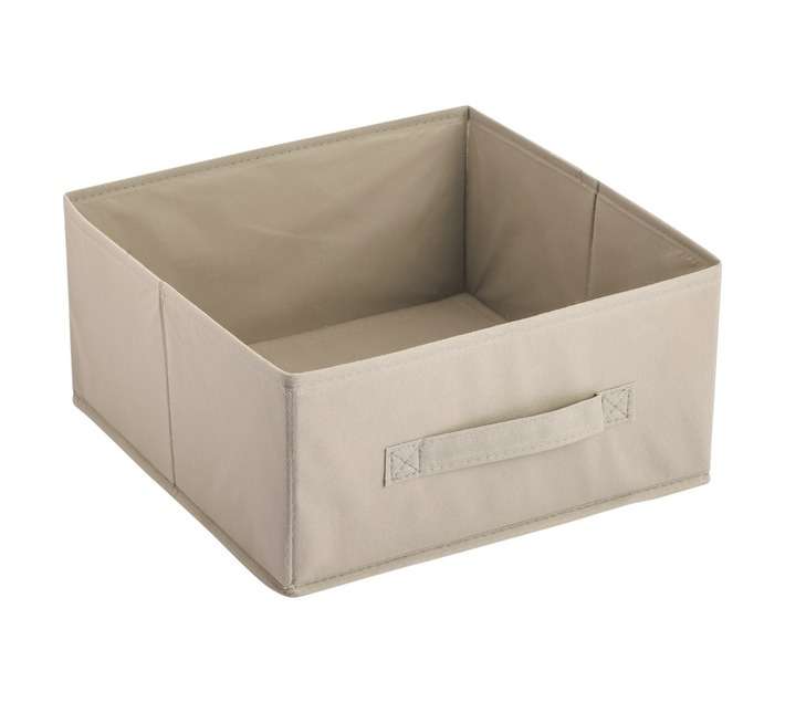 Home and Kitchen Non Woven Cube Storage Trunk - Light Grey (280 x 280 x 140mm)