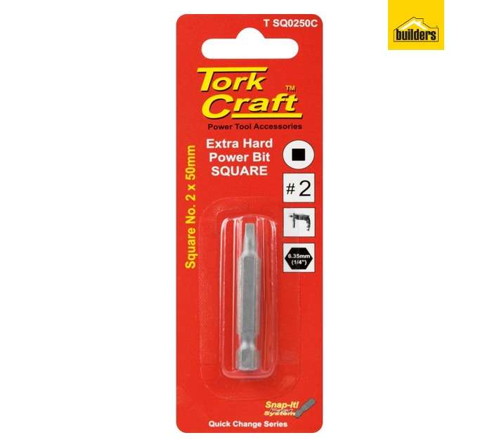 Tork Craft T SQ0250C Square Recess Power Bit (50mm)