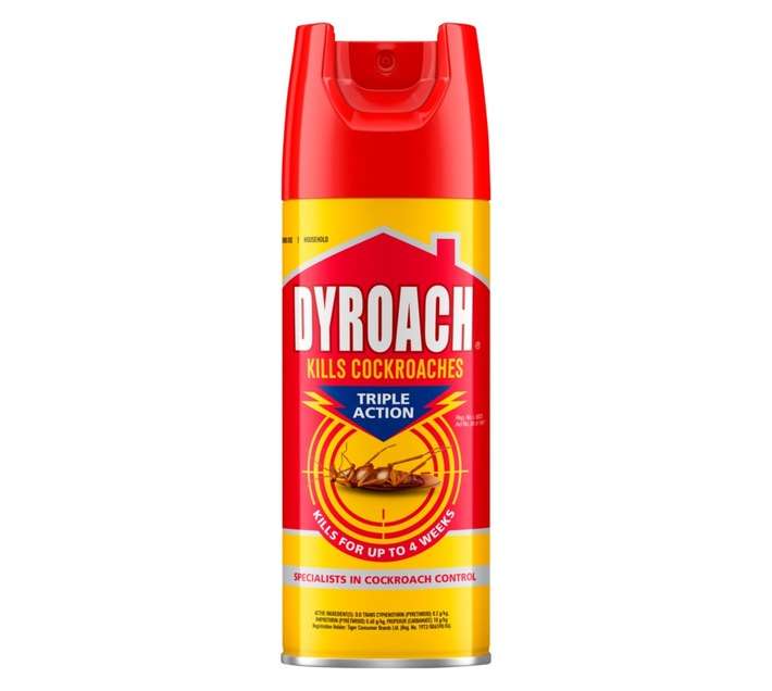 Dyroach 6 x Super Fast Triple Action Insect Spray (300ml)