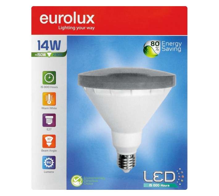 Eurolux E27 LED Globe - Cool White (14w)
