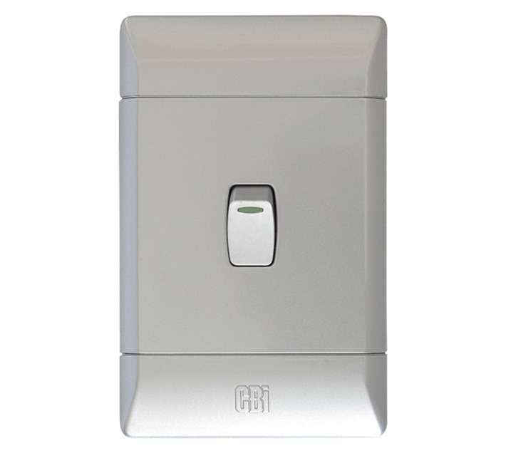 CBI 4x2 Switch 1Lever 1Way - Silver shimmer
