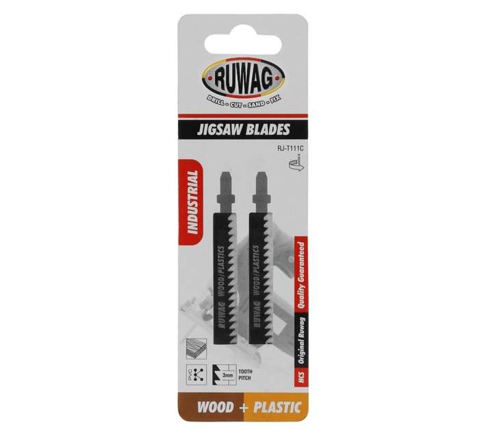 Ruwag RJ-T111C T-Shank Wood/Plastic Jigsaw Blades (2 Pack)