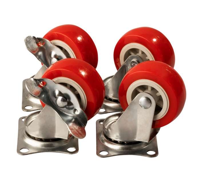Rolson 4 x Swivel Castor Wheels (50mm)