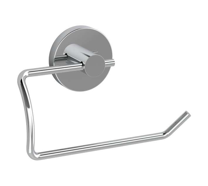 Evovac Stainless Steel Round Toilet Roll Holder - Silver