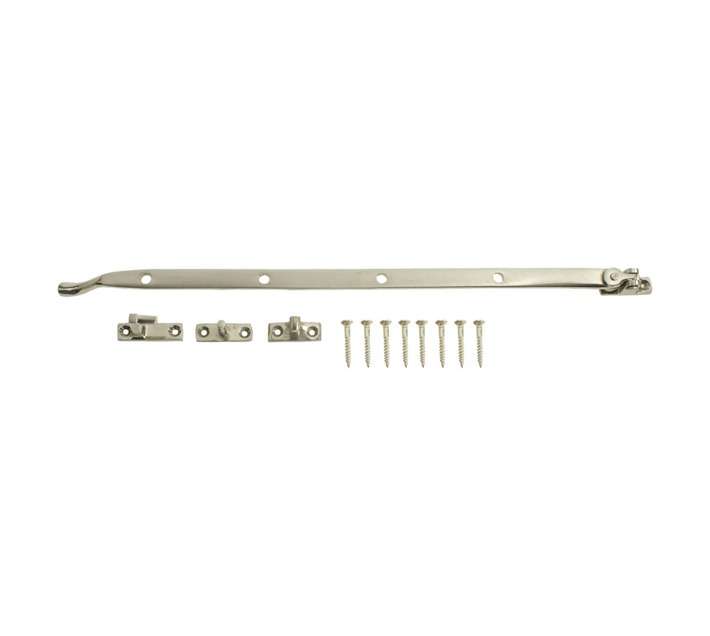 Dortello Fanlight Stay - Satin Nickle (350mm)