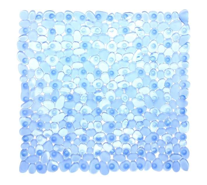 Direkshinz PVC Tile Print Bath Mat - Blue