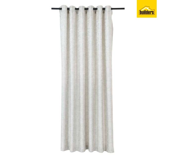 Jacquard Embossed Eyelet Curtain - Cream (2500 x 2300mm)