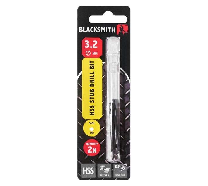 Blacksmith 2 Piece HSS Stub Drill Bit (3.2mm)